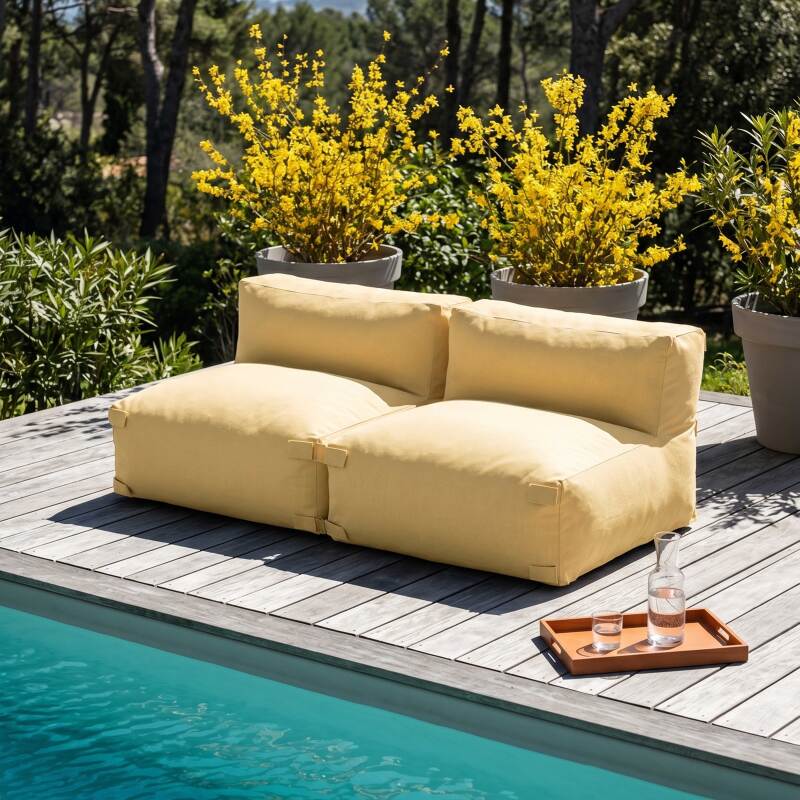 Modulare Gartenmöbel für 2 Personen bestehend aus 2 Stühlen