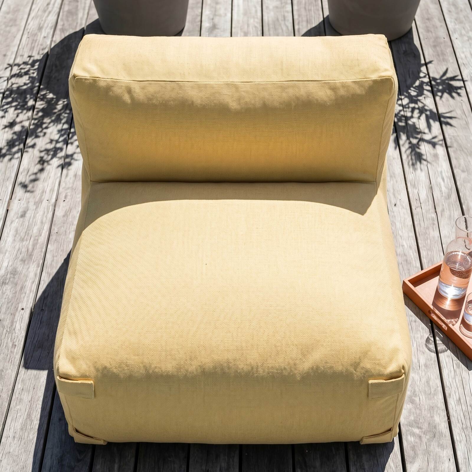 Modulare Gartenmöbel für 2 Personen bestehend aus 2 Stühlen