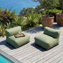 Modulare Gartenmöbel für 2 Personen bestehend aus 2 Stühlen