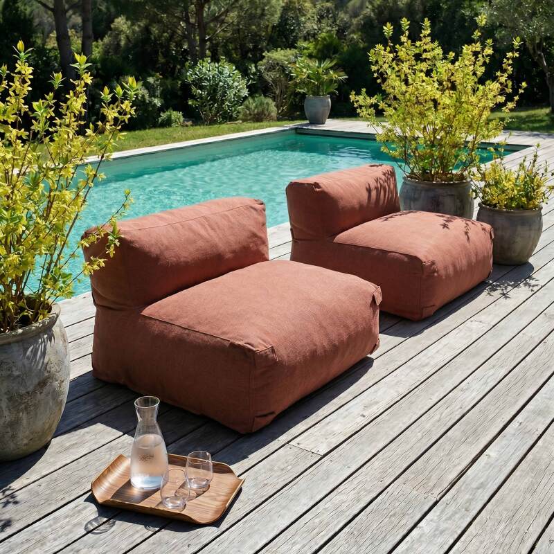 Modulare Gartenmöbel für 2 Personen bestehend aus 2 Stühlen (2/7)