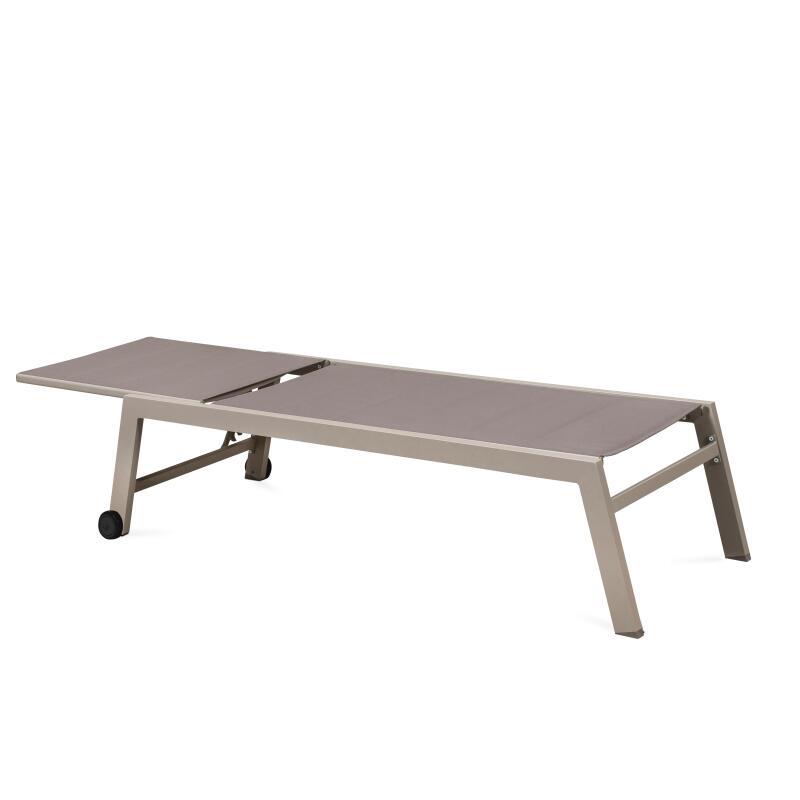 Set aus 2 Sonnenliegestühlen mit Rädern, 5-fach verstellbar  (3/7)