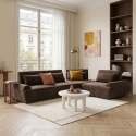 Modulares Ecksofa 4-Sitzer aus Stoff mit Kissen verstellbare Rückenlehne