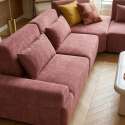 Modulares Ecksofa 4-Sitzer aus Stoff mit Kissen verstellbare Rückenlehne