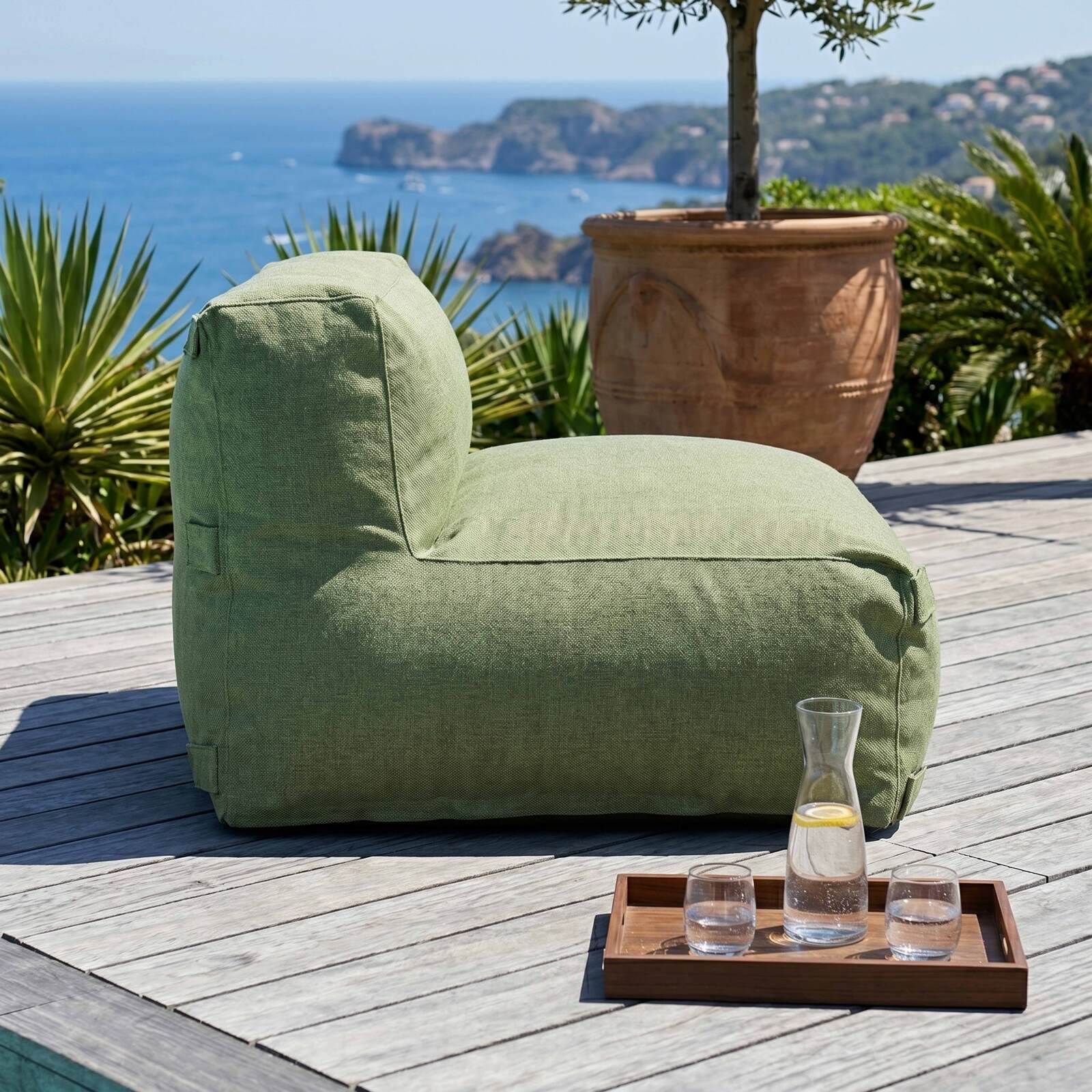 Sessel für modulare Outdoor-Sofa