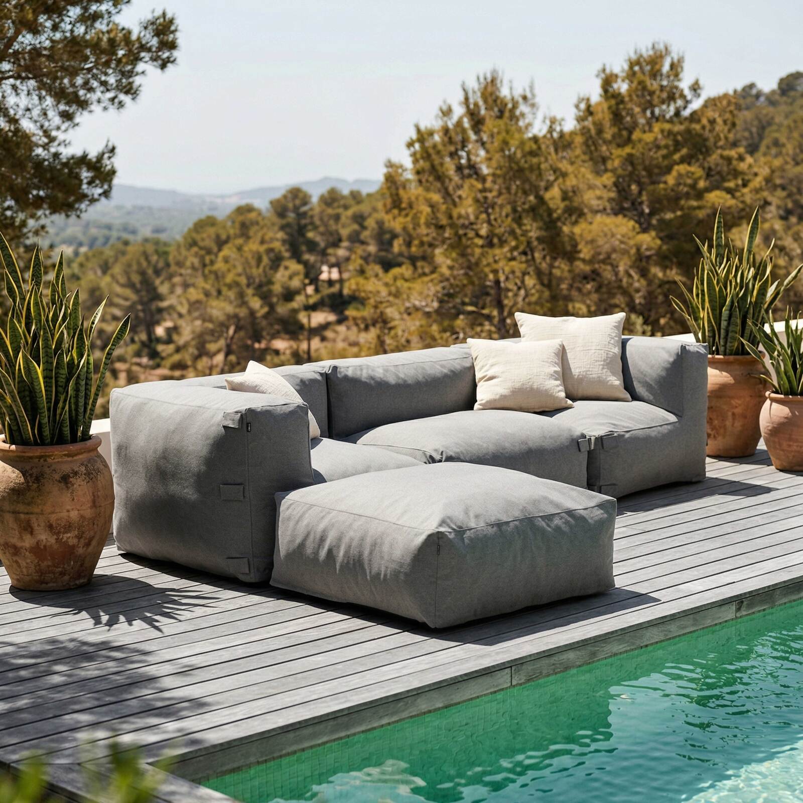 Sessel für modulare Outdoor-Sofa