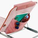 2er-Set faltbare Strandliegen, blau und rot gestreift