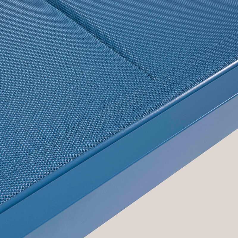 Set aus 2 Sonnenliegestühlen mit Rädern, 5-fach verstellbar