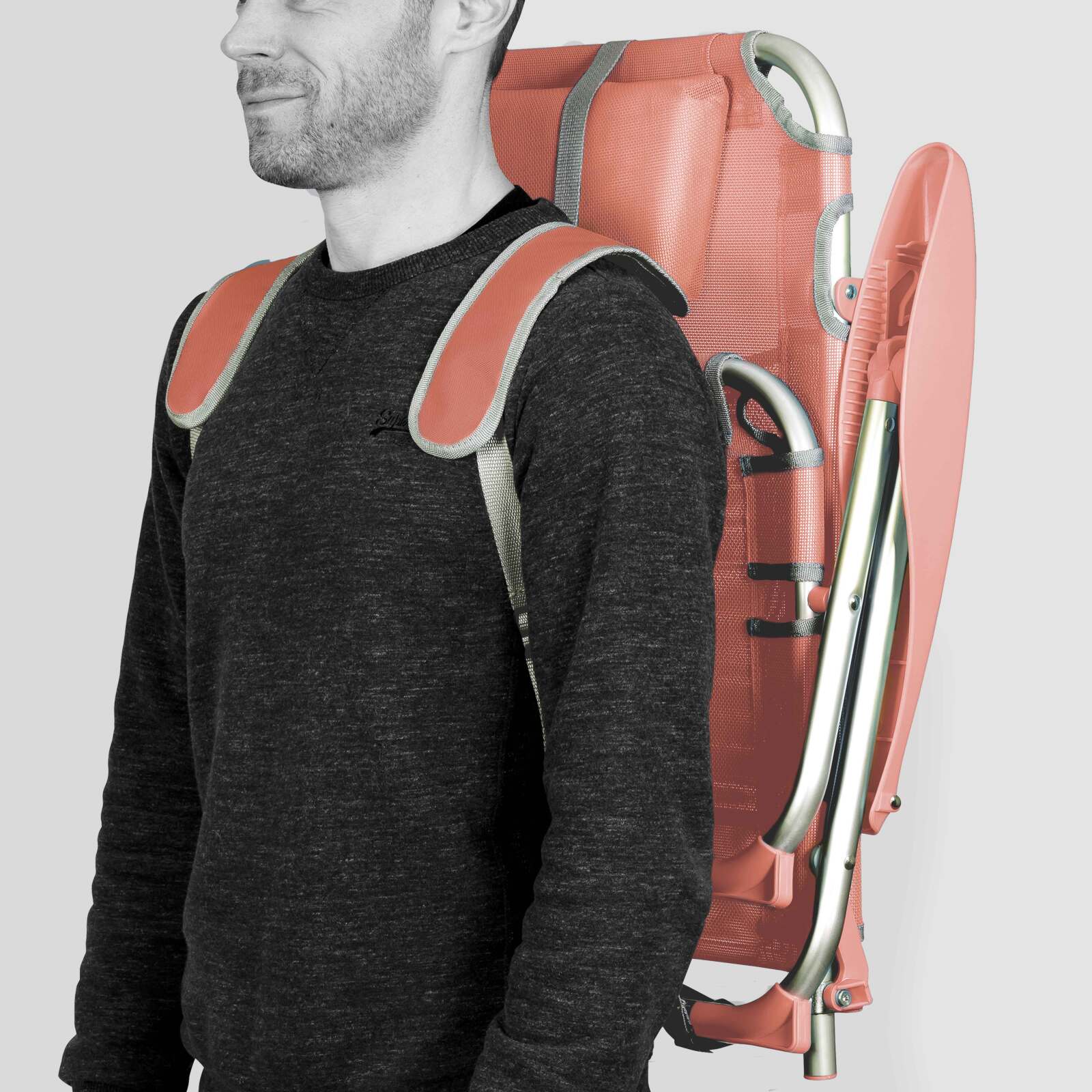 Set aus 2 klappbaren Strandstühlen, 4-fach verstellbar