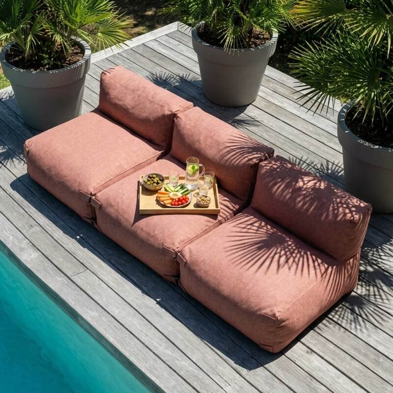Modulare Gartenmöbel für 3 Personen bestehend aus 3 Stühlen (3/7)