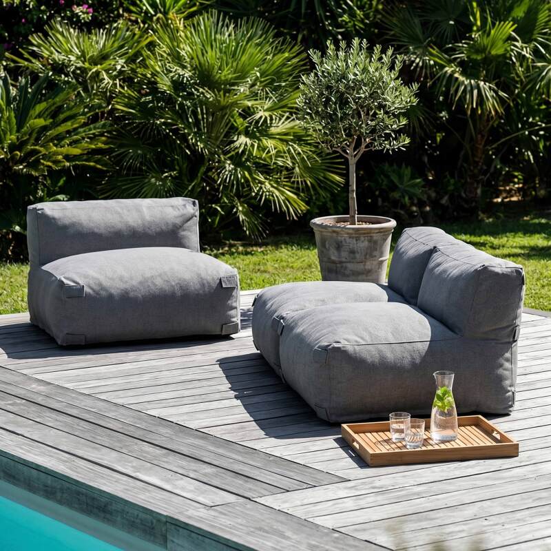 Modulare Gartenmöbel für 3 Personen bestehend aus 3 Stühlen