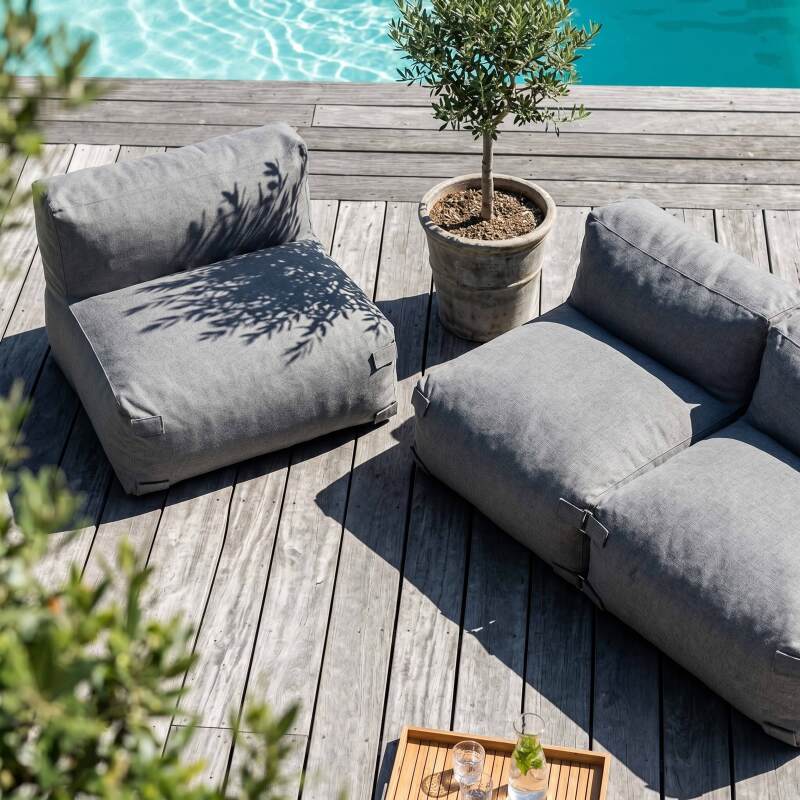 Modulare Gartenmöbel für 3 Personen bestehend aus 3 Stühlen (4/7)
