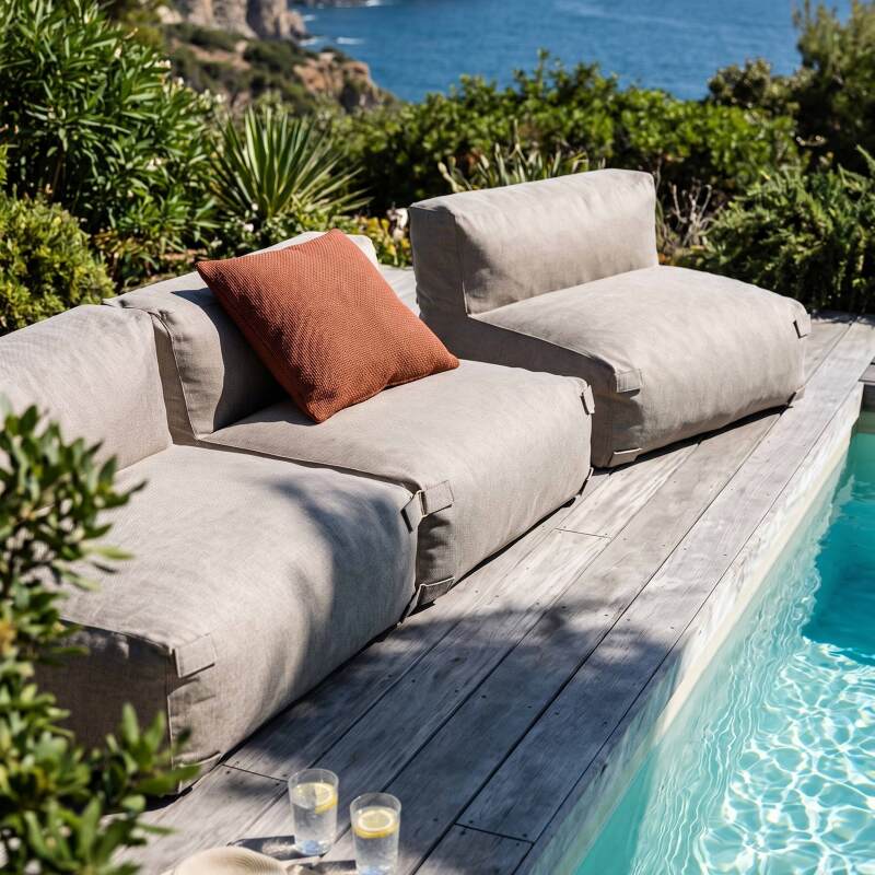 Modulare Gartenmöbel für 3 Personen bestehend aus 3 Stühlen