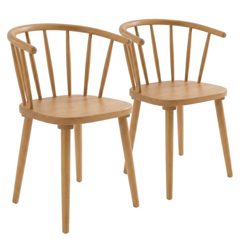 Stühle aus Ulmenholz durchbrochener - 2er-Set