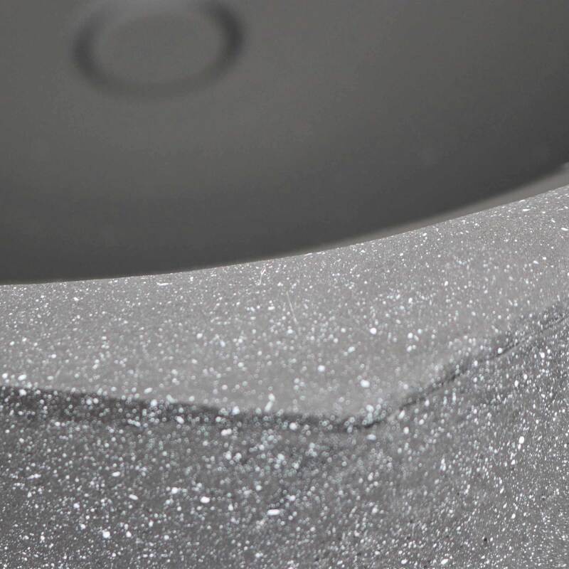 Runder Grill aus Kunststein (Ø64,5 x 48,5 cm)