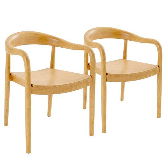 Stühle aus Ulmenholz mit Armlehnen - 2er-Set