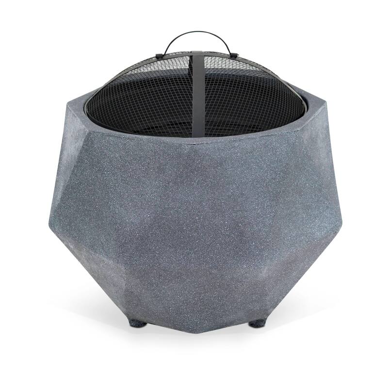 Runder Grill aus Kunststein (Ø64,5 x 48,5 cm)