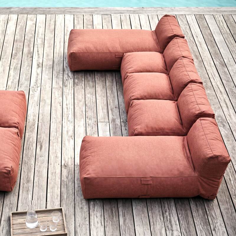 Modulare Gartenmöbel für 7 Personen bestehend aus 5 Sesseln und 2 Chaiselongues (2/7)