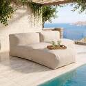 Modulare Gartenmöbel für 2 Personen bestehend aus 1 Sessel und 1 Chaiselongue - Lifestyle