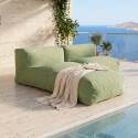 Modulare Gartenmöbel für 2 Personen bestehend aus 1 Sessel und 1 Chaiselongue - Lifestyle