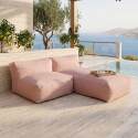 Modulare Gartenmöbel für 2 Personen bestehend aus 1 Sessel und 1 Chaiselongue - Lifestyle
