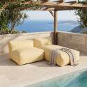 Modulare Gartenmöbel für 2 Personen bestehend aus 1 Sessel und 1 Chaiselongue - Lifestyle