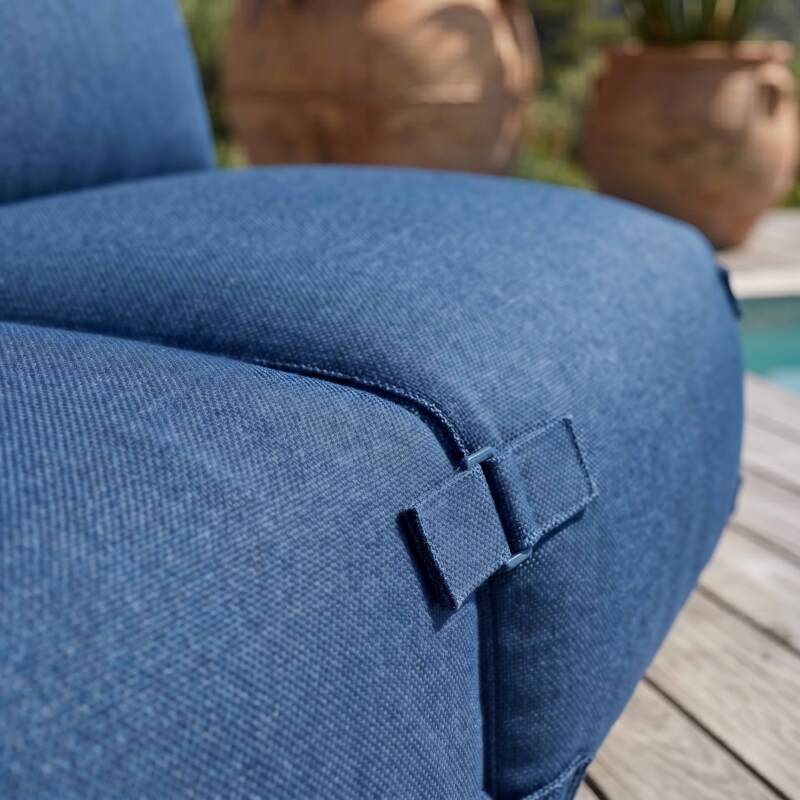 Modulare Gartenmöbel für 3 Personen bestehend aus 2 Sesseln und 1 Chaiselongue (2/8)