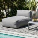 Modulare Gartenmöbel für 7 Personen bestehend aus 5 Sesseln und 2 Chaiselongues