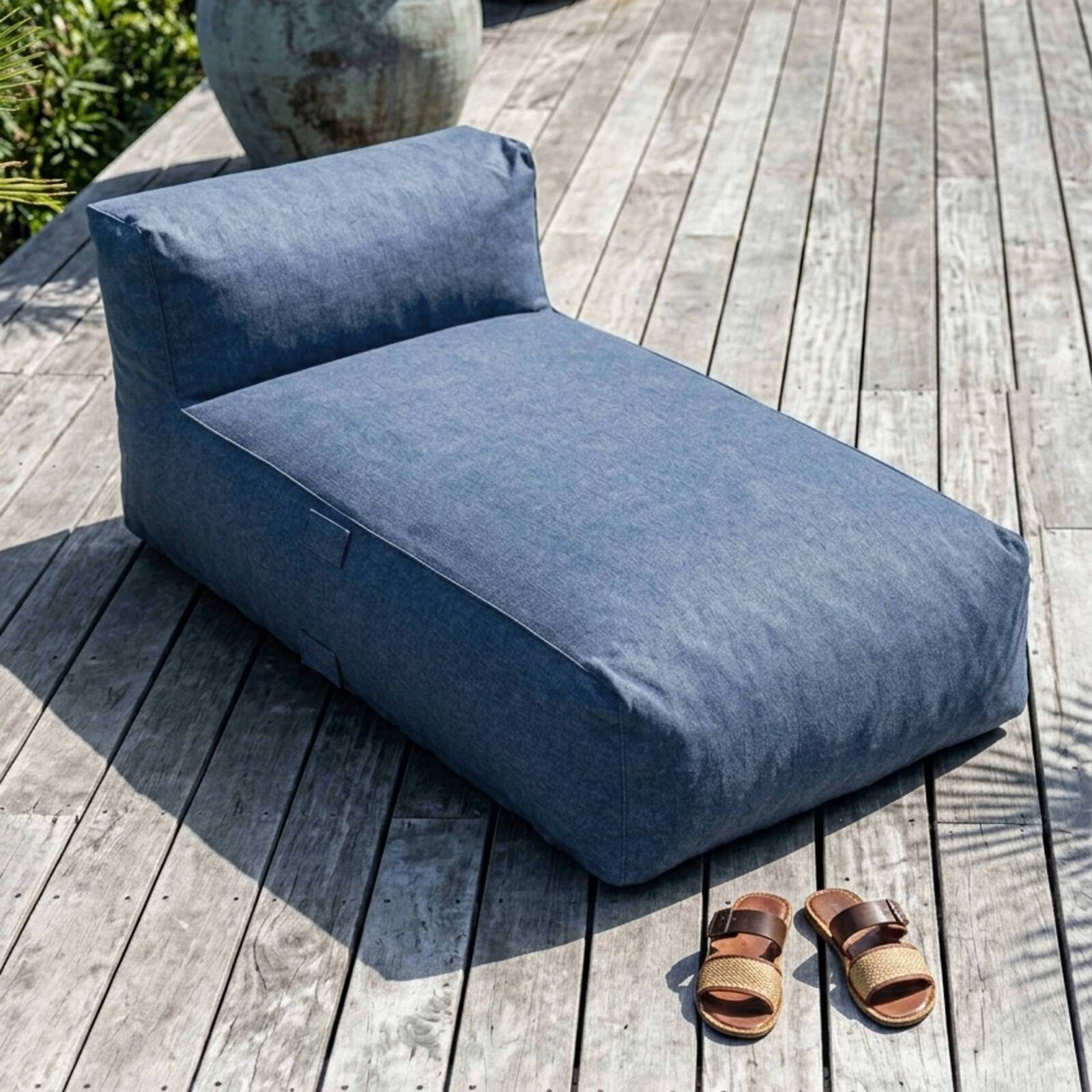 Modulare Gartenmöbel für 2 Personen bestehend aus 1 Sessel und 1 Chaiselongue