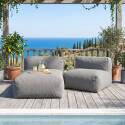 Modulare Gartenmöbel für 2 Personen bestehend aus 1 Sessel und 1 Chaiselongue