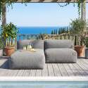 Modulare Gartenmöbel für 2 Personen bestehend aus 1 Sessel und 1 Chaiselongue - Lifestyle