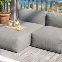 Modulare Gartenmöbel für 2 Personen bestehend aus 1 Sessel und 1 Chaiselongue
