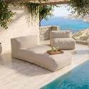 Modulare Gartenmöbel für 2 Personen bestehend aus 1 Sessel und 1 Chaiselongue