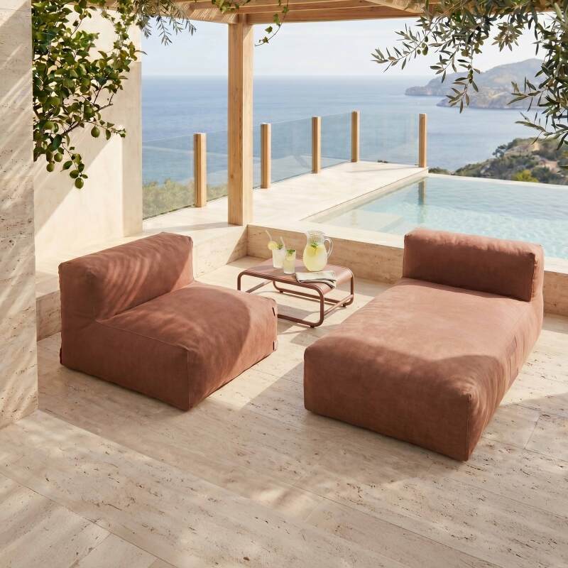Modulare Gartenmöbel für 2 Personen bestehend aus 1 Sessel und 1 Chaiselongue (6/7)