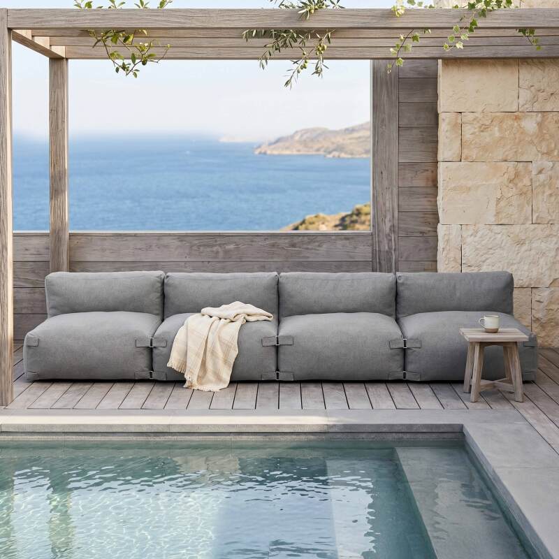Modulare Gartenmöbel für 4 Personen bestehend aus 4 Stühlen - Lifestyle