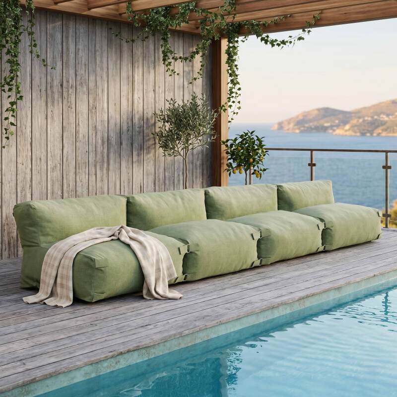 Modulare Gartenmöbel für 4 Personen bestehend aus 4 Stühlen - Lifestyle