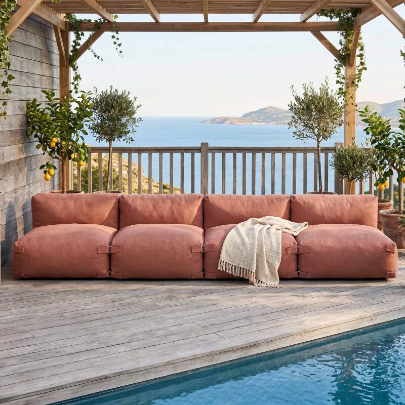 Modulare Gartenmöbel für 4 Personen bestehend aus 4 Stühlen - Lifestyle