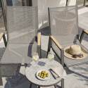 Gartenstühle aus Aluminium und Textilene mit Armlehnen - 2er-Set