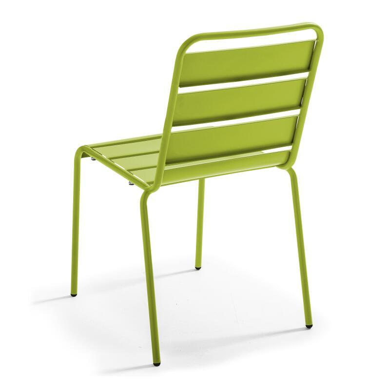 Rechteckiger Gartentisch 180 x 90 cm und 6 Metallstühle