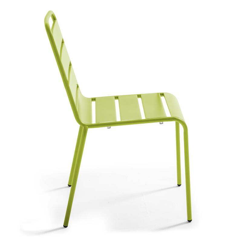 Rechteckiger Gartentisch 180 x 90 cm und 6 Metallstühle