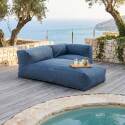 Modulare Gartenmöbel für 2 Personen bestehend aus 1 Ecksessel und 1 Chaiselongue - Lifestyle