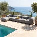 Modulare Gartenmöbel für 6 Personen bestehend aus 3 Sesseln, 2 Ecksesseln und 1 Sitzsack - Lifestyle