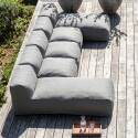 Modulare Gartenmöbel für 5 Personen bestehend aus 3 Sesseln und 2 Chaiselongues