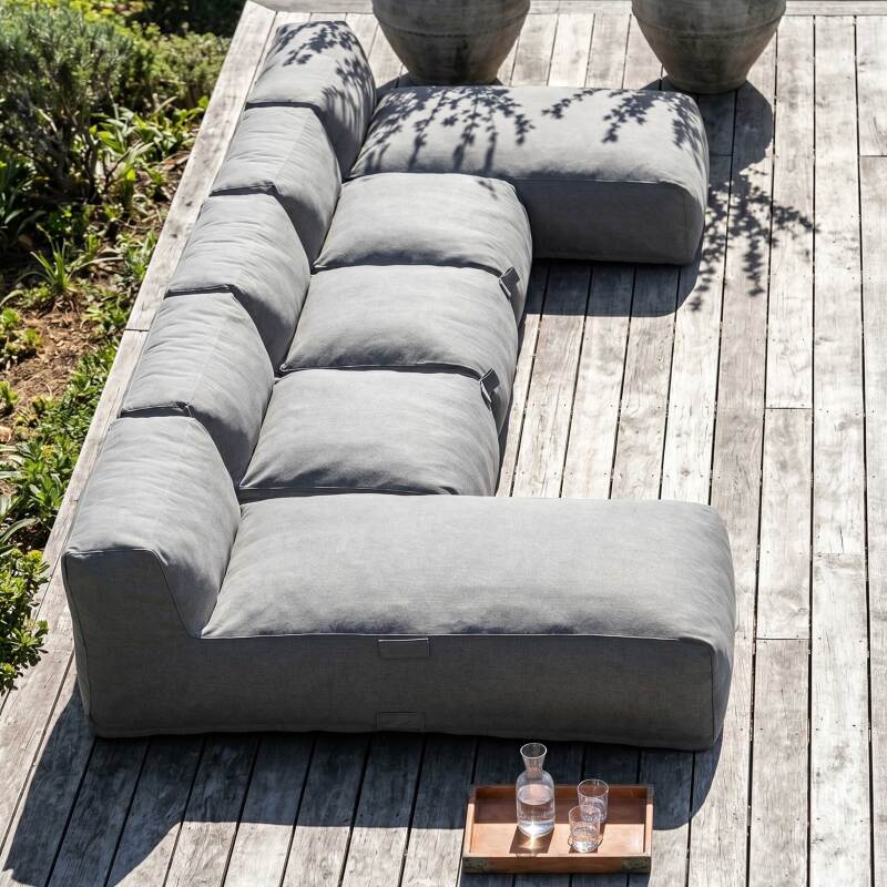 Modulare Gartenmöbel für 5 Personen bestehend aus 3 Sesseln und 2 Chaiselongues (2/7)