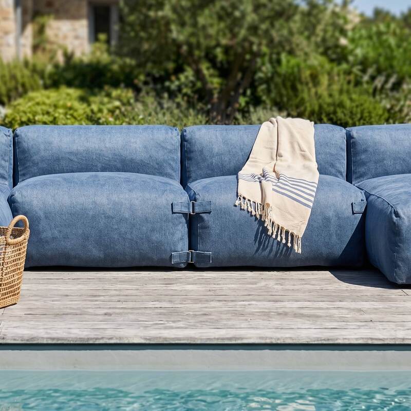 Modulare Gartenmöbel für 5 Personen bestehend aus 3 Sesseln und 2 Chaiselongues (2/8)