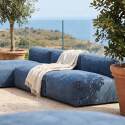 Modulare Gartenmöbel für 4 Personen bestehend aus 3 Sesseln und 1 Chaiselongue