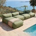 Modulare Gartenmöbel für 4 Personen bestehend aus 3 Sesseln und 1 Chaiselongue