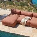 Modulare Gartenmöbel für 4 Personen bestehend aus 3 Sesseln und 1 Chaiselongue