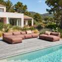 Modulare Gartenmöbel für 6 Personen bestehend aus 5 Sesseln und 1 Chaiselongue