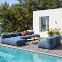 Modulare Gartenmöbel für 6 Personen bestehend aus 5 Sesseln und 1 Chaiselongue