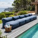 Modulare Gartenmöbel für 5 Personen bestehend aus 5 Stühlen